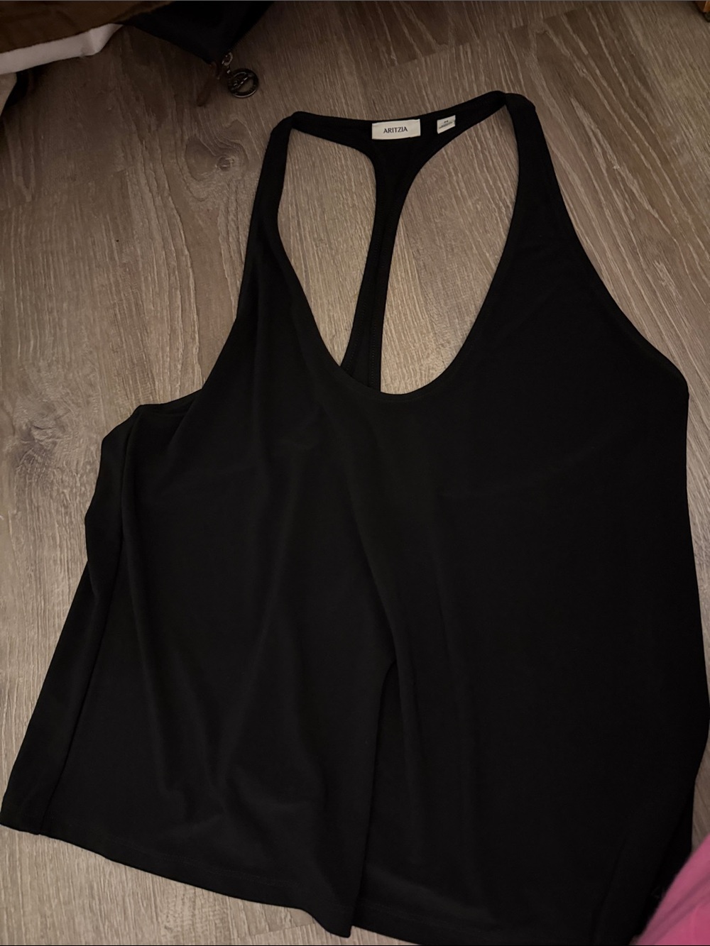 Aritzia Black Racerback Tank